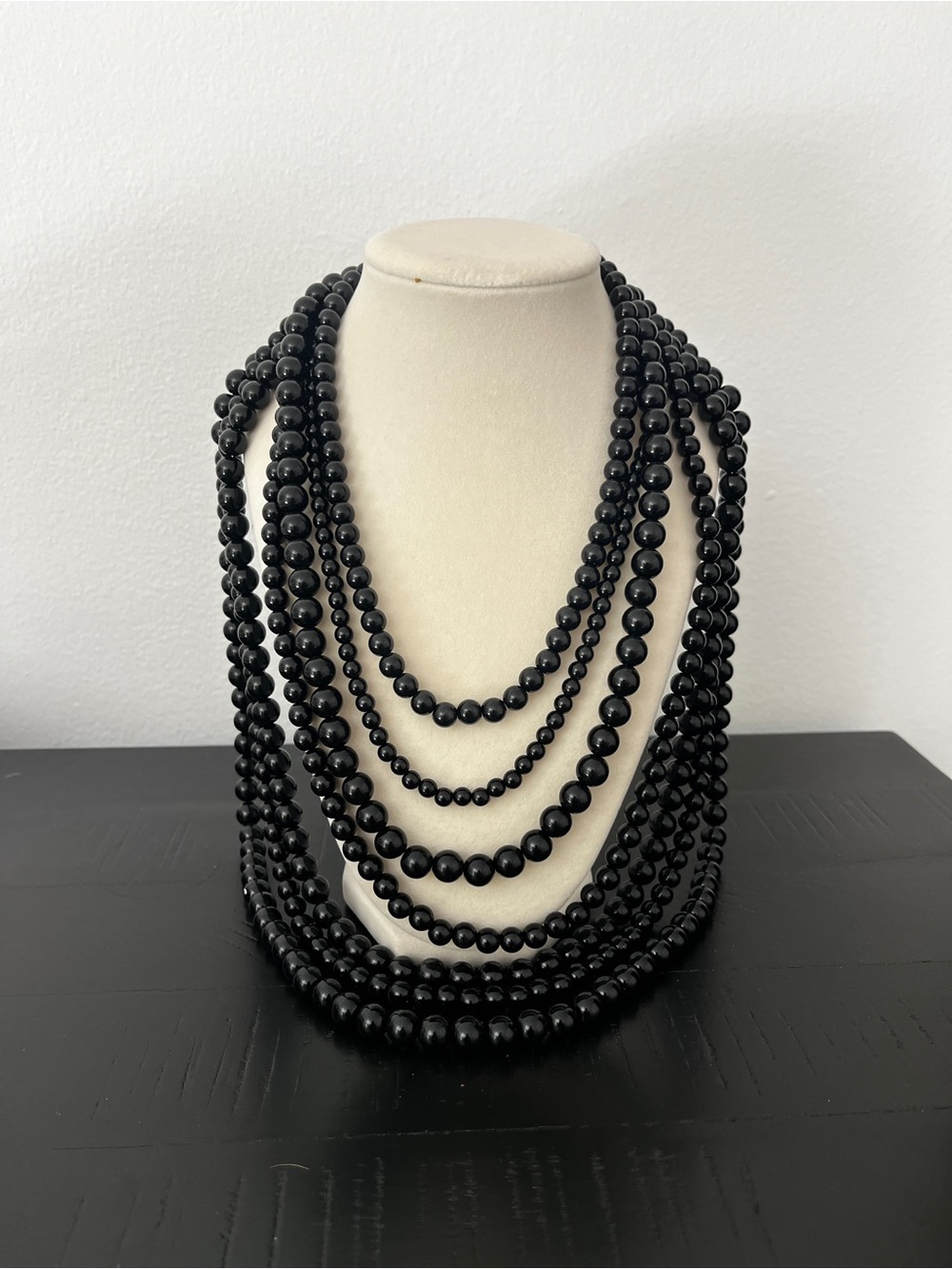 Forever 21 Black Multi-Strand Beaded Necklace